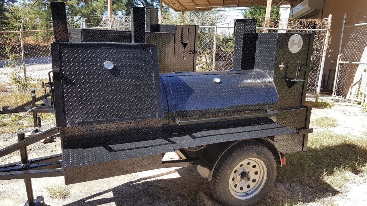 Mini HogZilla BBQ smoker grill trailer available for rent